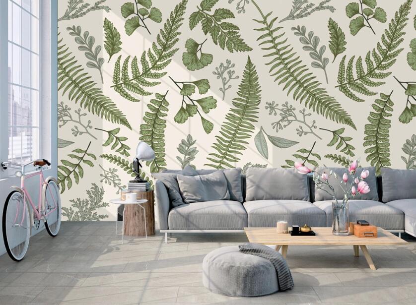 3D Morphological Leaves 591 Wall Murals