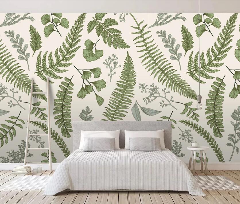 3D Morphological Leaves 591 Wall Murals