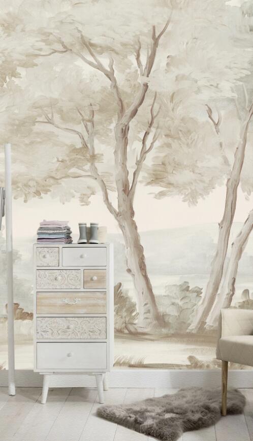 3D Earthy Dead Wood 809 Wall Murals