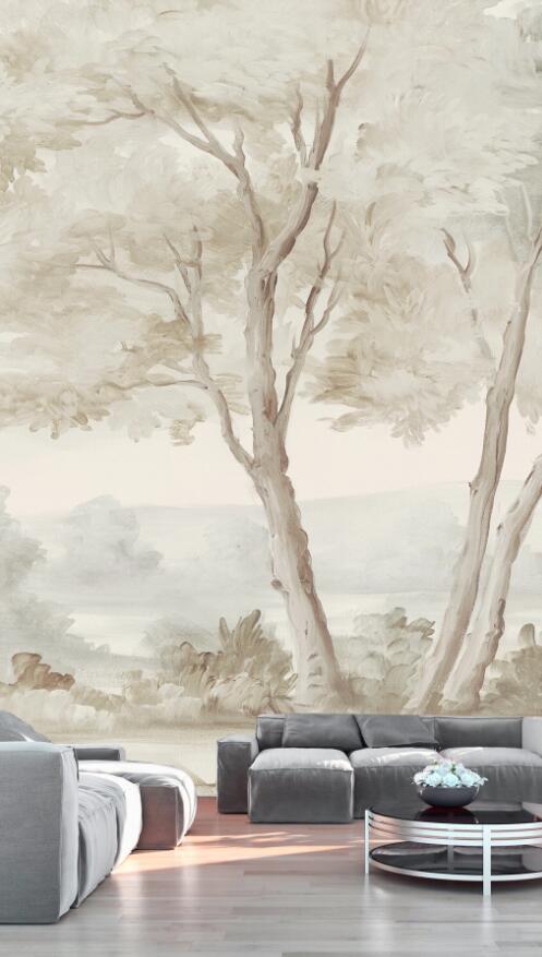 3D Earthy Dead Wood 809 Wall Murals