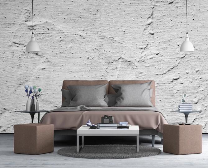 3D Simple White 388 Wall Murals