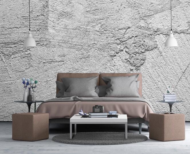 3D Grey Stone 387 Wall Murals