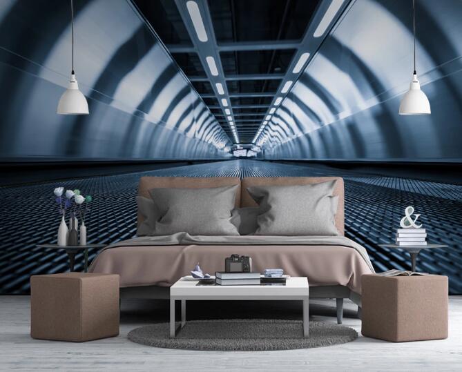 3D Light Tunnel 384 Wall Murals