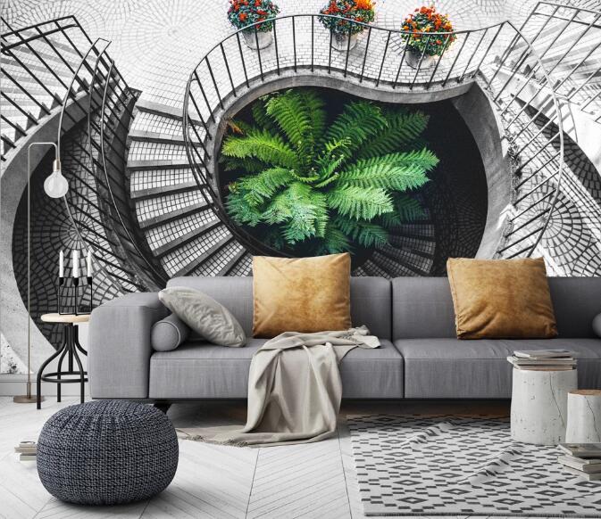3D Spiral Staircase 383 Wall Murals