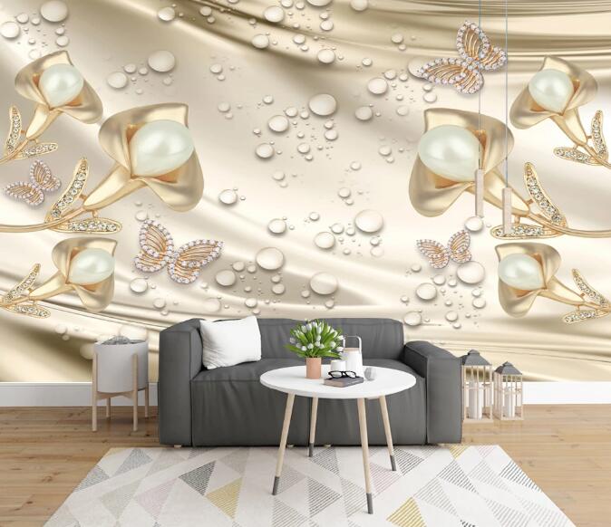 3D Noble Pearl 381 Wall Murals