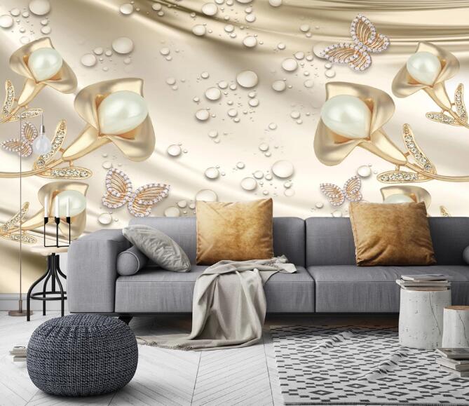 3D Noble Pearl 381 Wall Murals