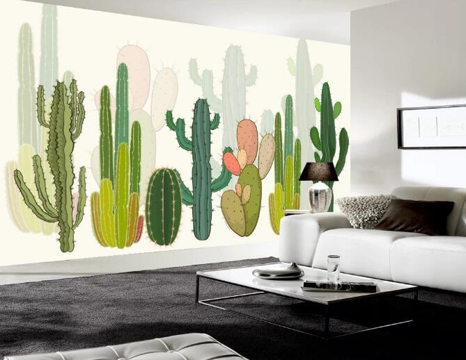 3D Tough Cactus 371 Wall Murals