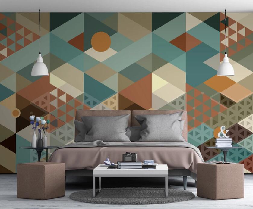 3D Morandi Polygon 586 Wall Murals