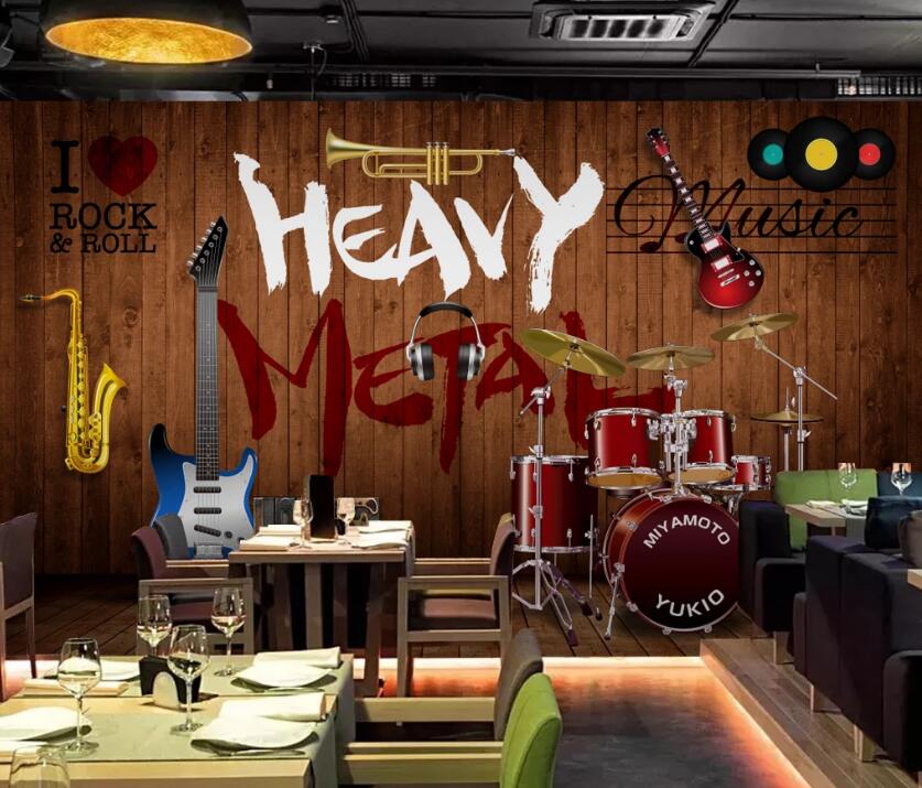 3D Rock Instrument 578 Wall Murals