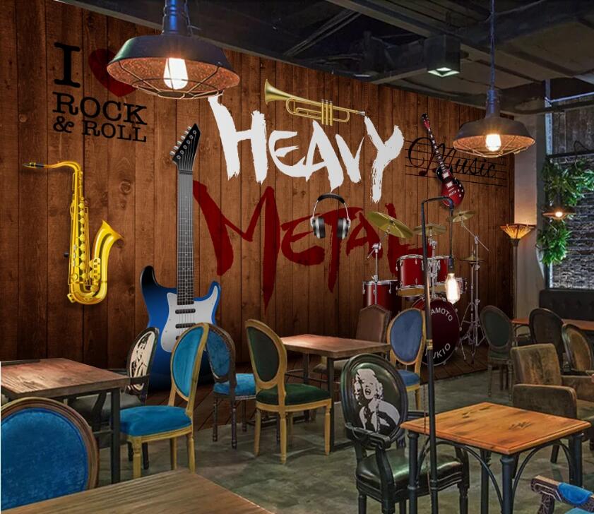 3D Rock Instrument 578 Wall Murals