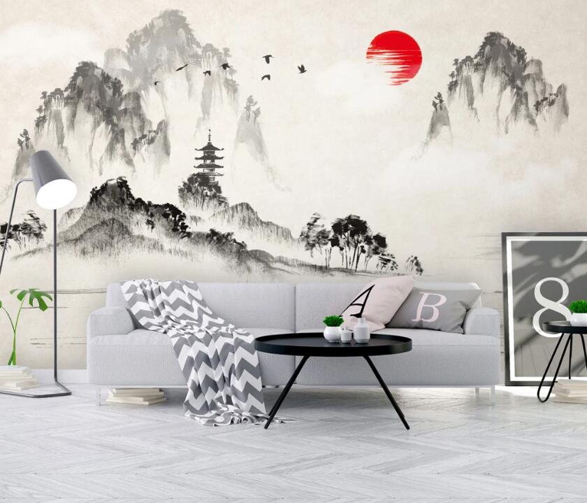3D Ink Painting 572 Wall Murals