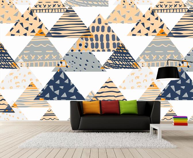 3D Cute Triangle 356 Wall Murals