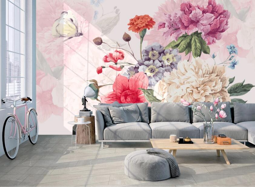 3D Posture Flowers 562 Wall Murals