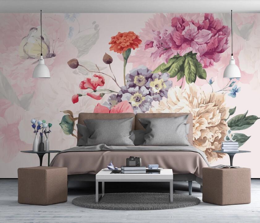 3D Posture Flowers 562 Wall Murals