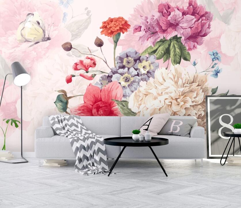 3D Posture Flowers 562 Wall Murals