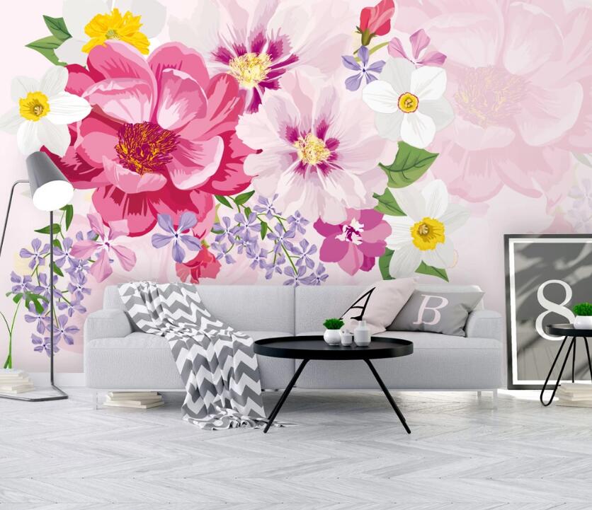 3D Gorgeous Flowers 560 Wall Murals
