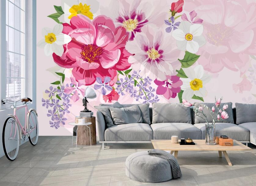 3D Gorgeous Flowers 560 Wall Murals