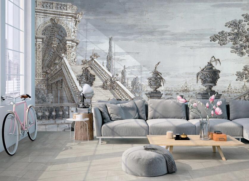 3D Western Style Building 551 Wall Murals