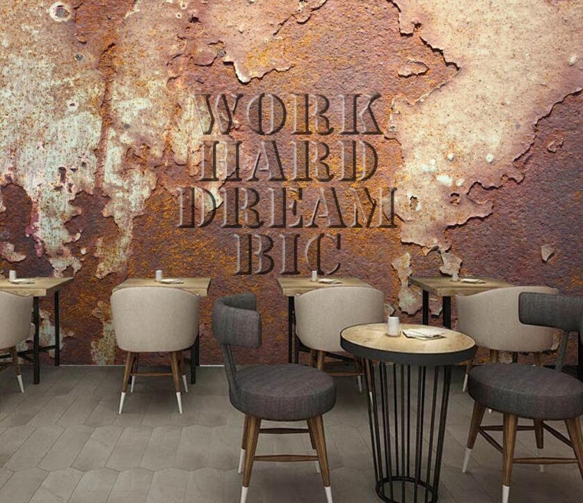3D Rusty Letters 533 Wall Murals