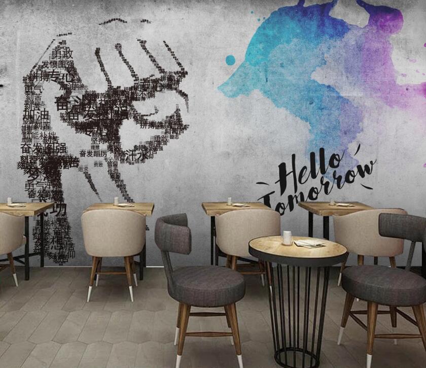 3D Text Pattern 524 Wall Murals