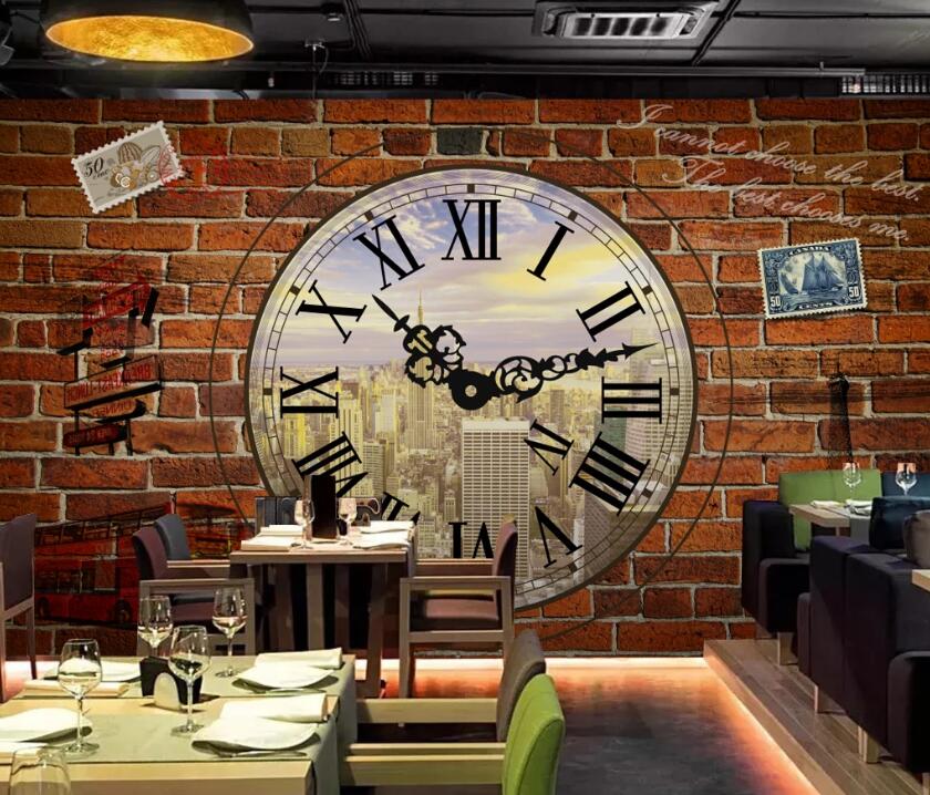 3D Retro Clock 516 Wall Murals