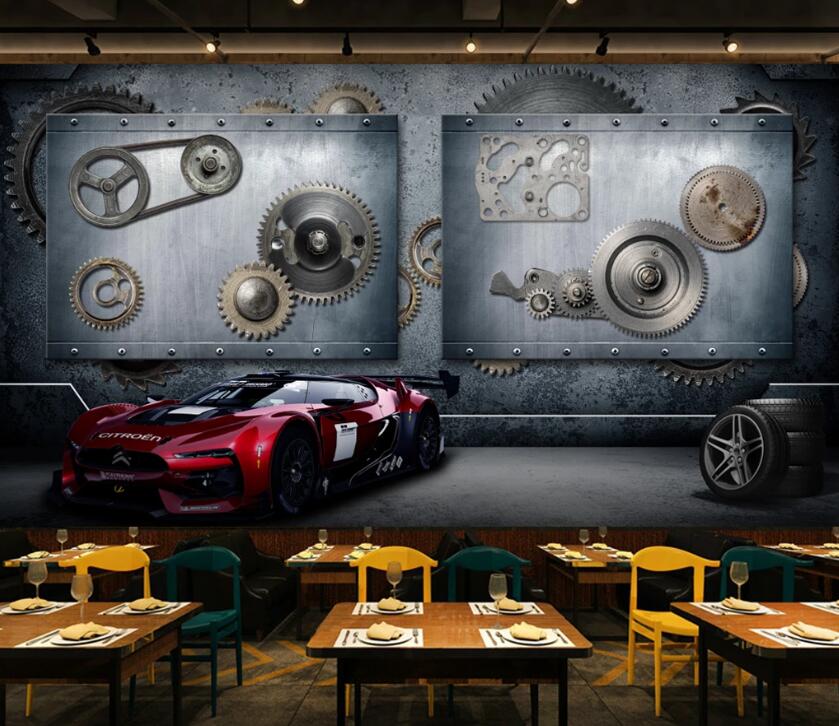 3D Mechanical Runner 509 Wall Murals