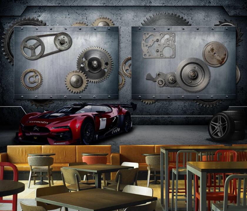 3D Mechanical Runner 509 Wall Murals