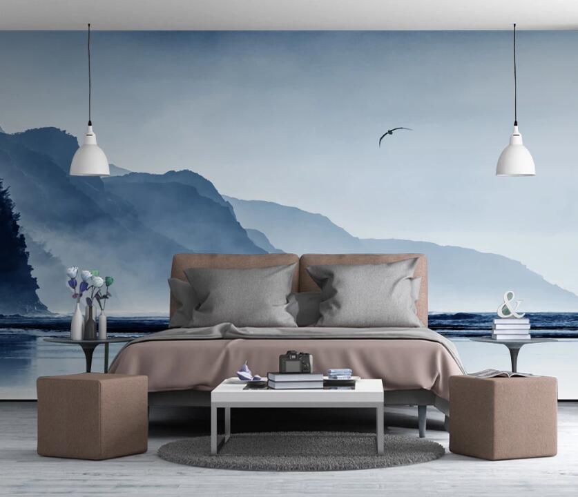 3D Misty Mountains 501 Wall Murals