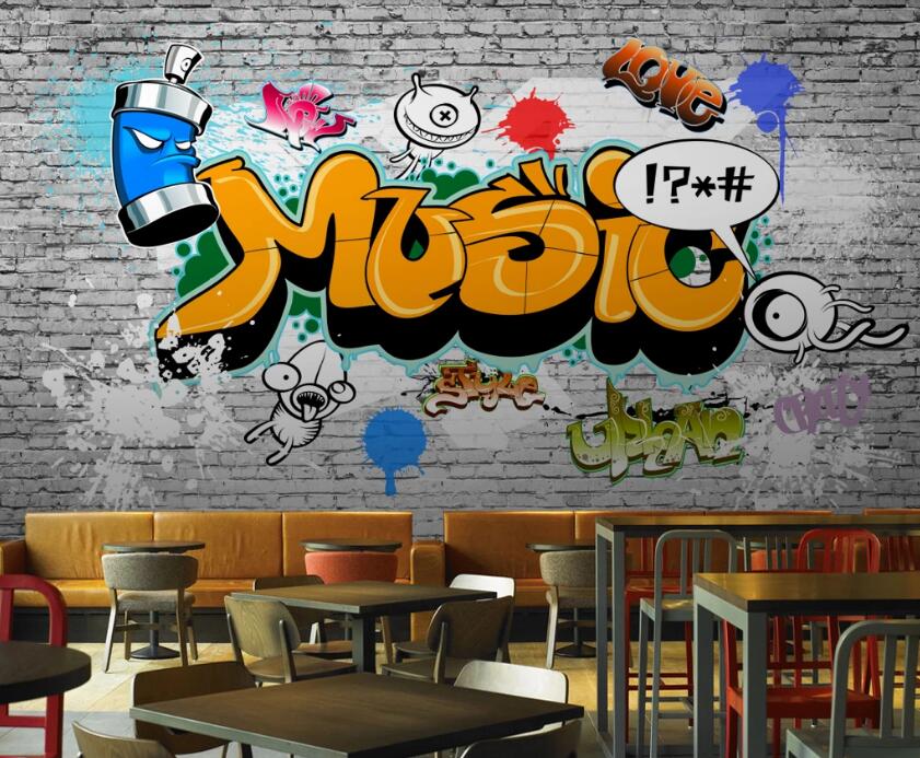 3D Alphabet Graffiti 497 Wall Murals