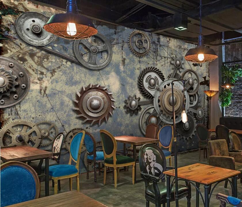 3D Retro Machinery 492 Wall Murals