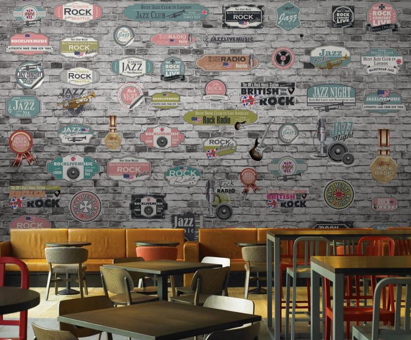 3D Gray Brick Stickers 491 Wall Murals