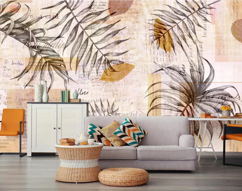 3D Fall Leaves 478 Wall Murals