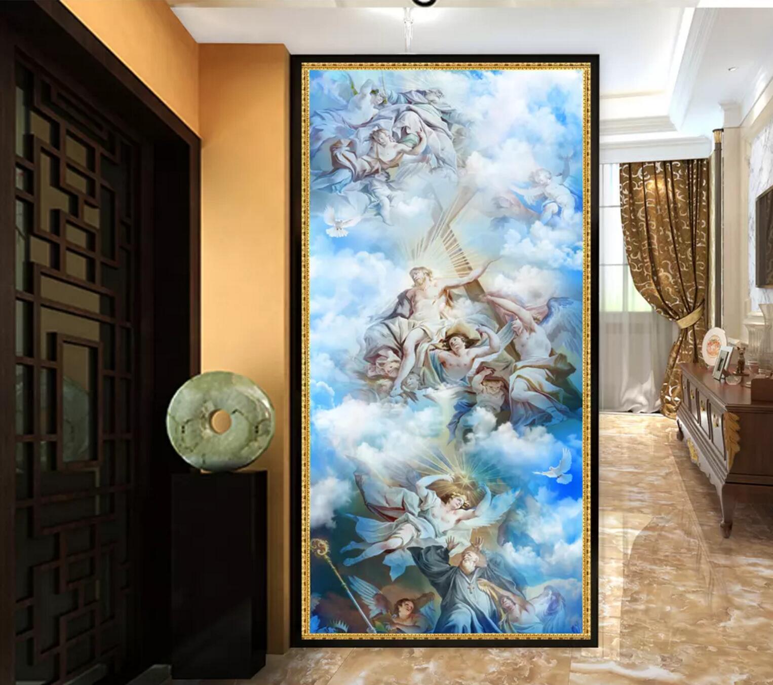 3D Angel In White 1506 Wall Murals