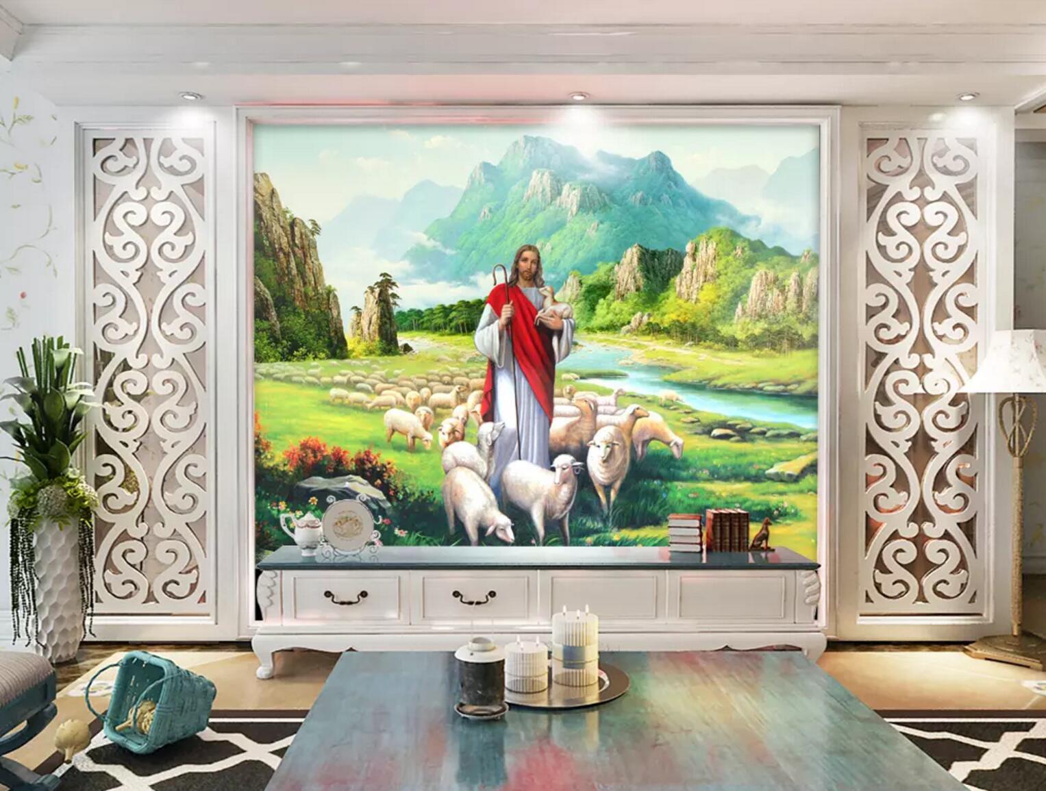 3D Prairie Goat 1502 Wall Murals