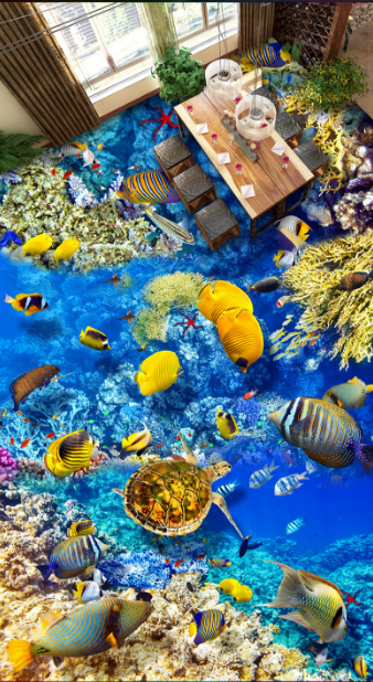 3D Nautical Mile 360 Floor Mural Wallpaper AJ Wallpaper 2
