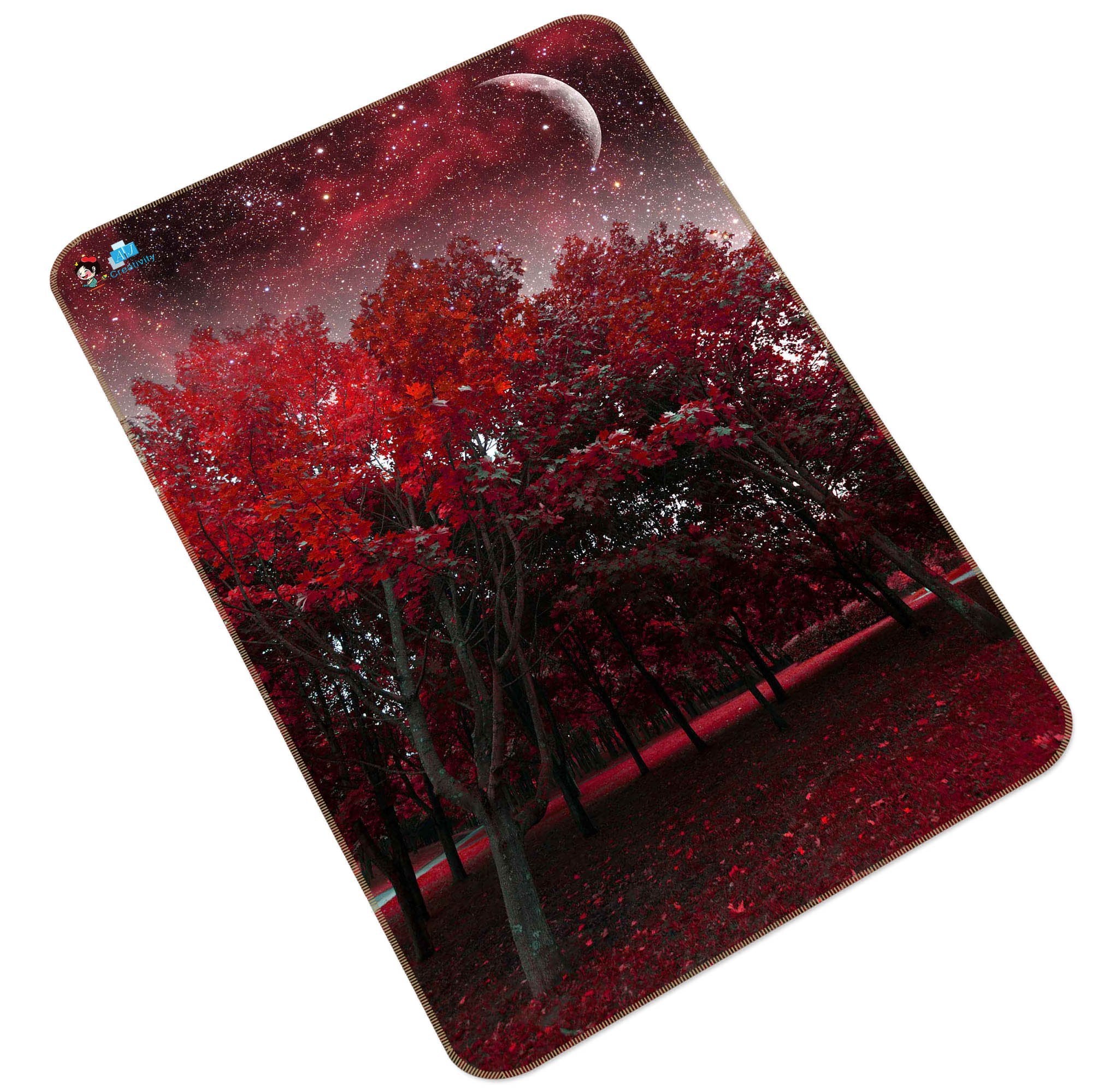3D Red Trees Stars Sky 176 Non Slip Rug Mat Mat AJ Creativity Home