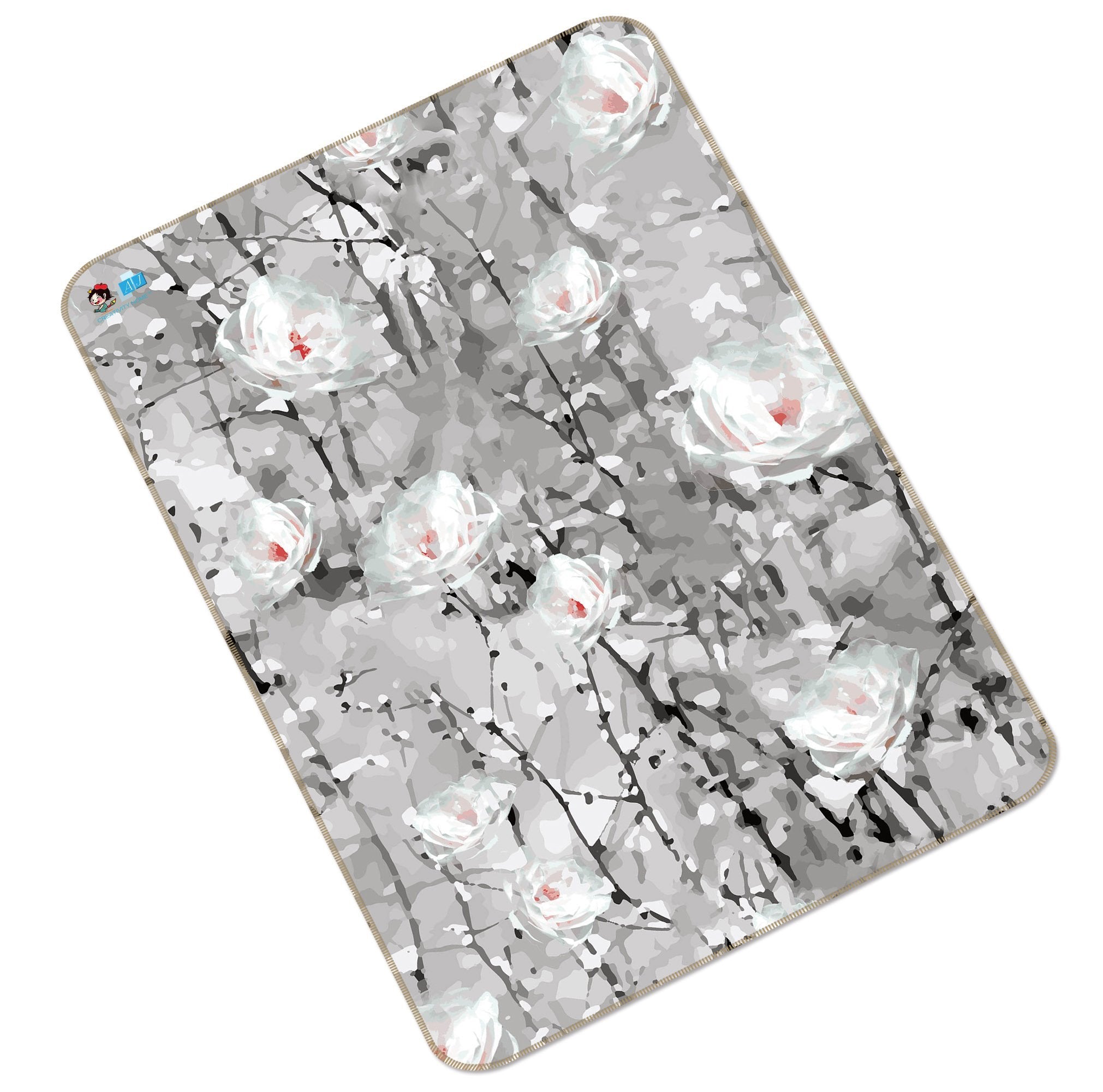 3D Flowers Painting 203 Non Slip Rug Mat Mat AJ Creativity Home