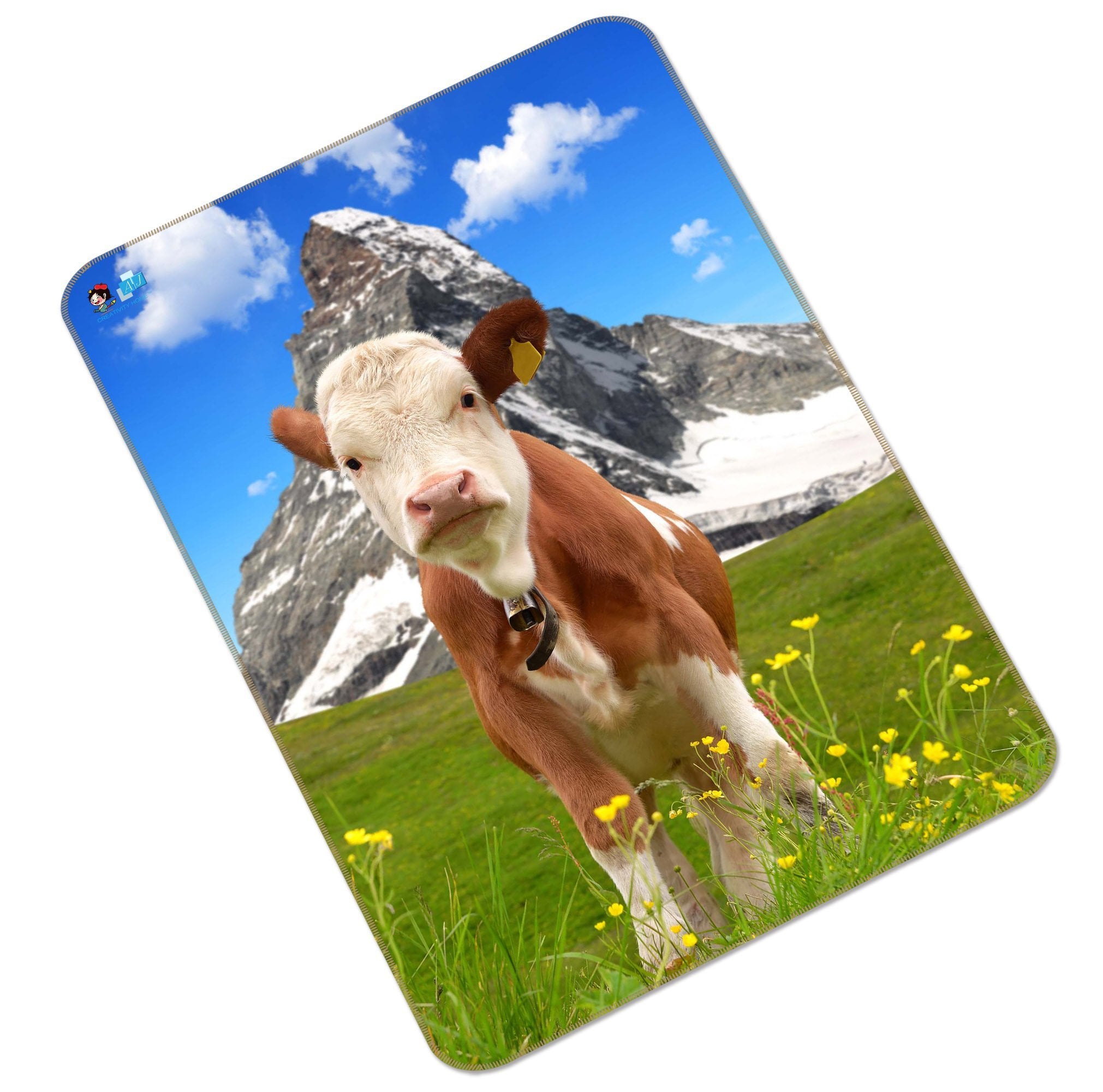 3D Grassland Little Cow 227 Non Slip Rug Mat Mat AJ Creativity Home