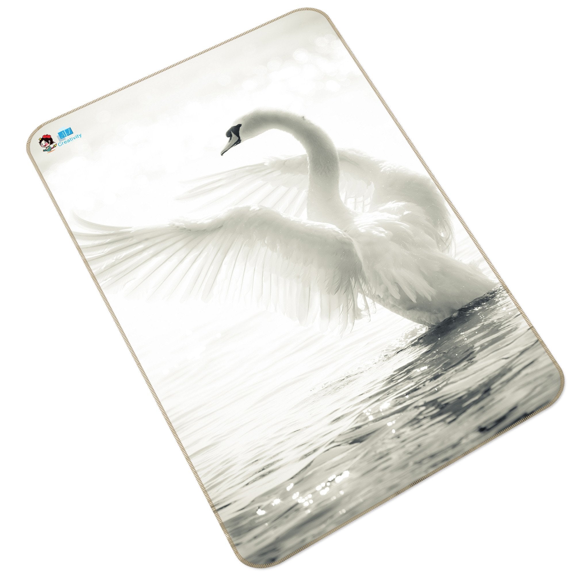 3D Sea White Swan 223 Non Slip Rug Mat Mat AJ Creativity Home