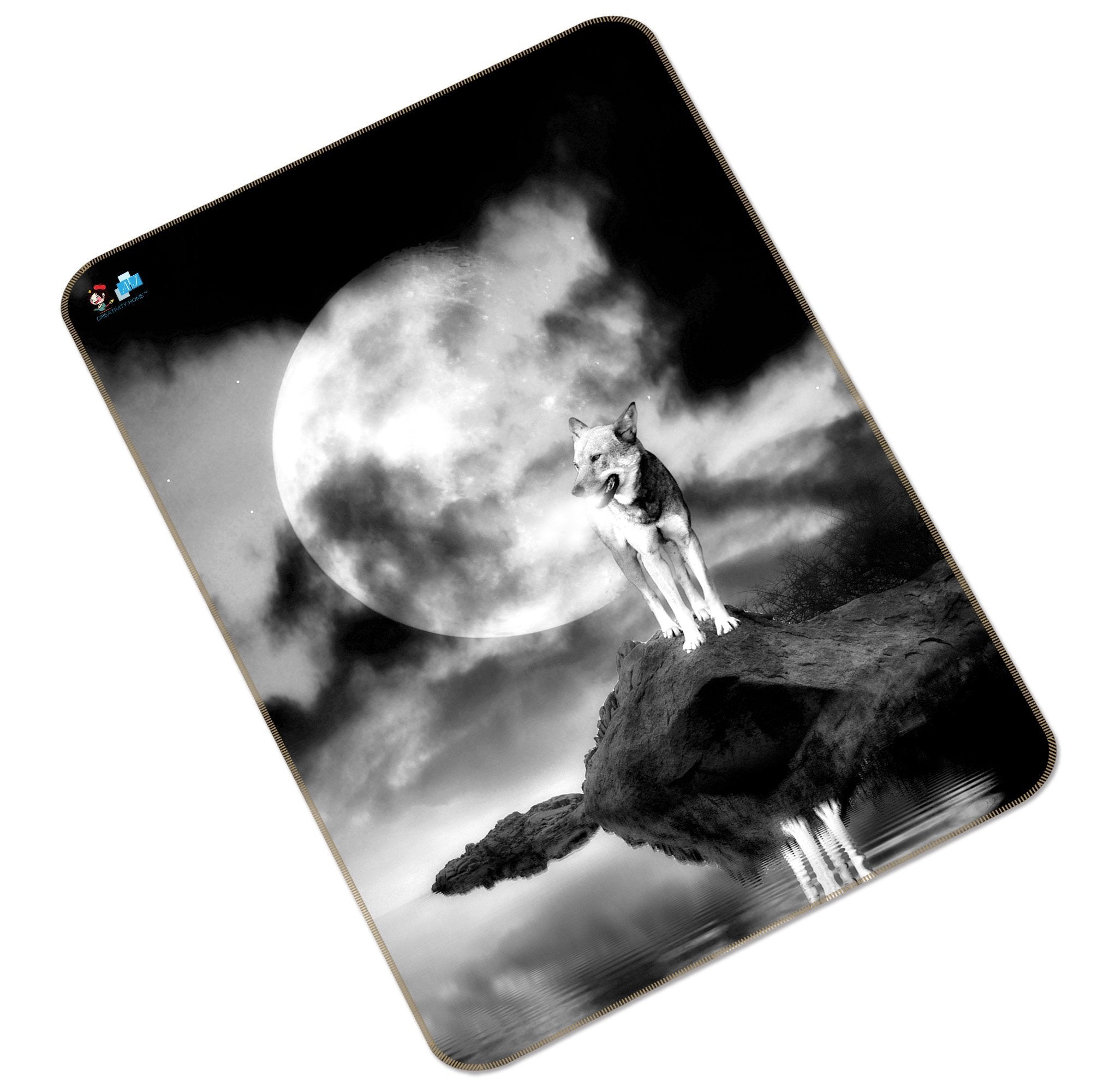 3D Lakeside Wolf 230 Non Slip Rug Mat Mat AJ Creativity Home