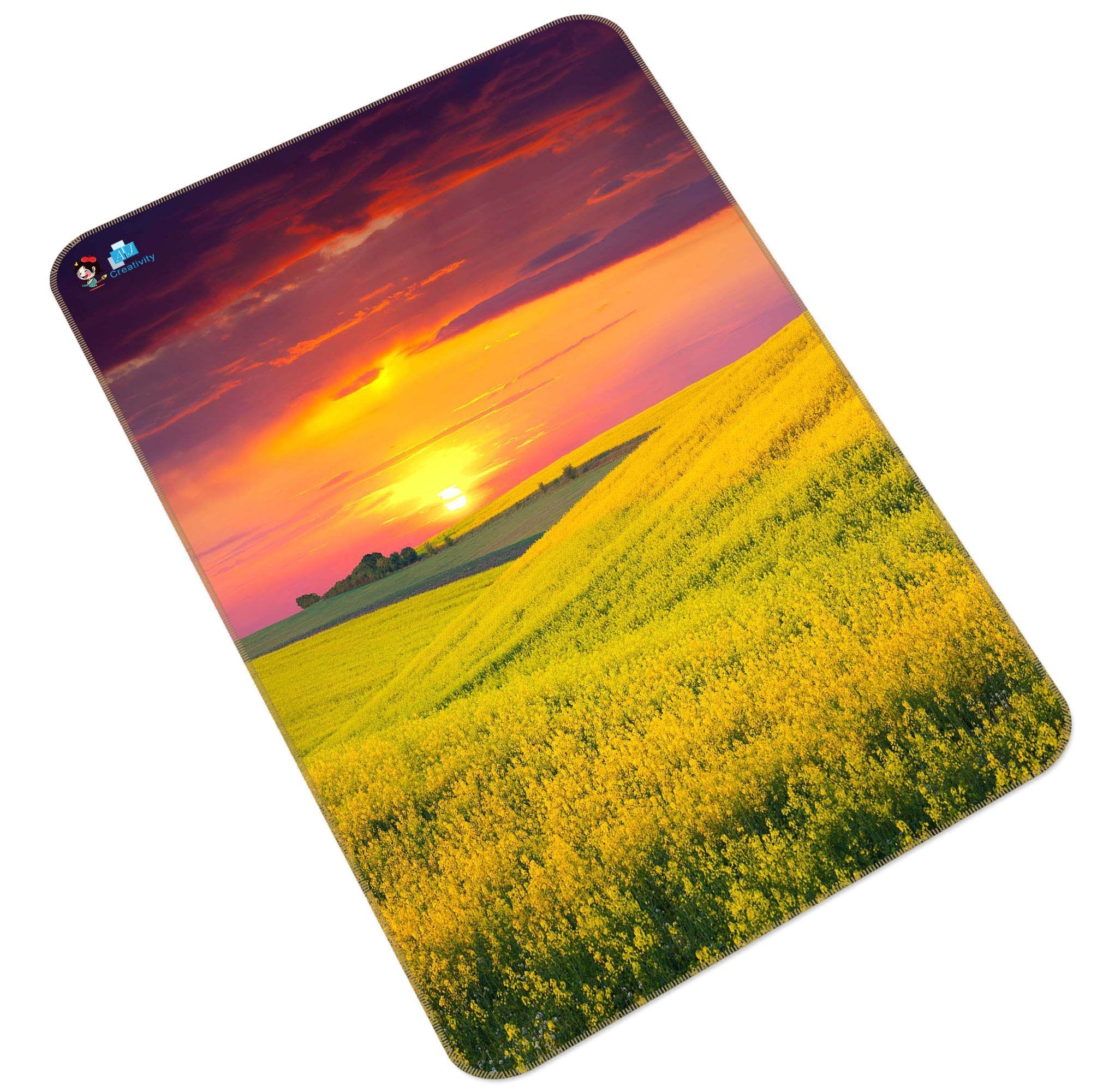 3D Flowers Field Sunset 164 Non Slip Rug Mat Mat AJ Creativity Home