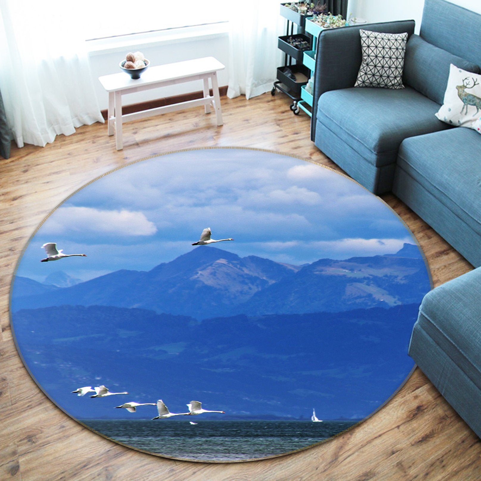 3D Peak Bird 039 Animal Round Non Slip Rug Mat Mat AJ Creativity Home