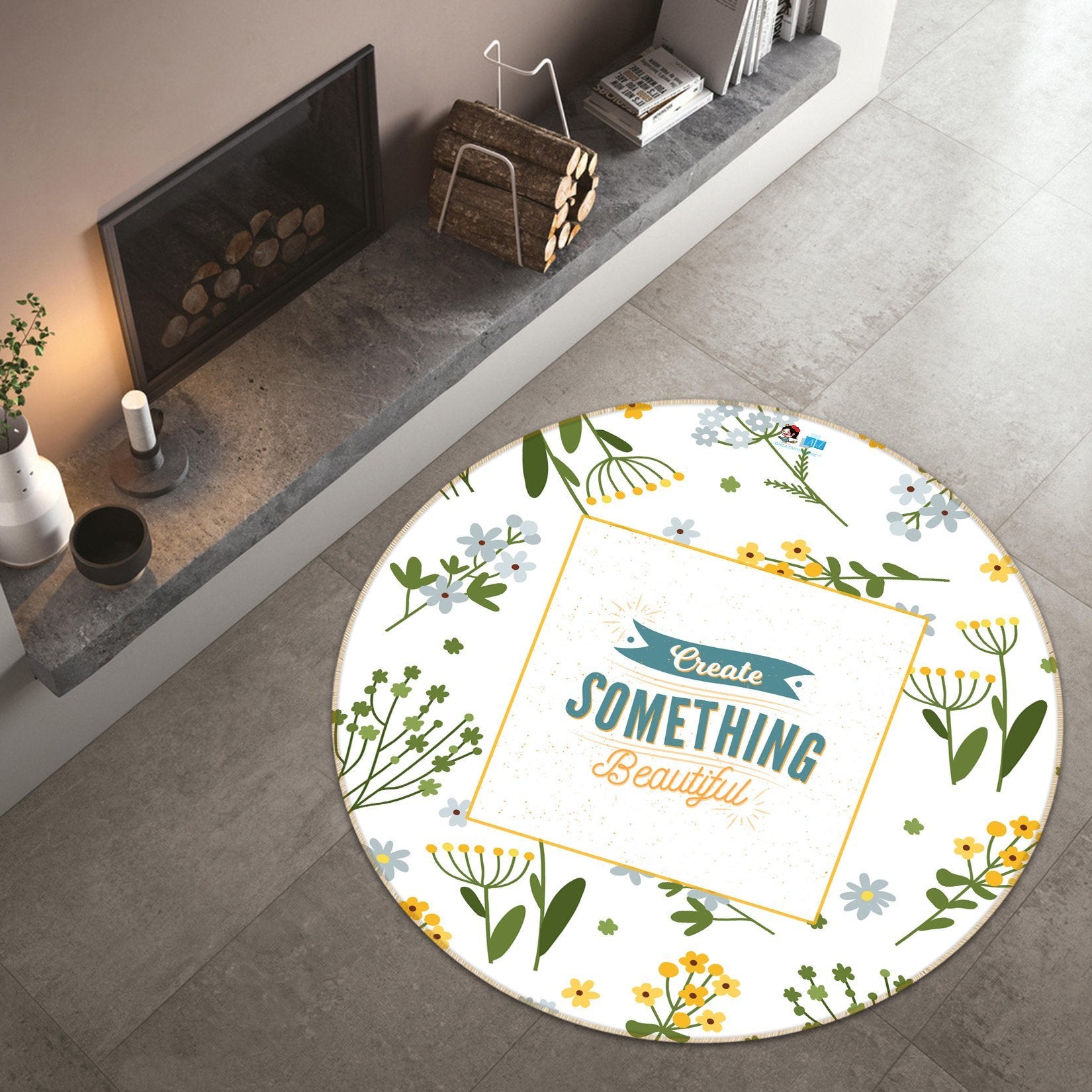 3D Small Flower 184 Round Non Slip Rug Mat Mat AJ Creativity Home