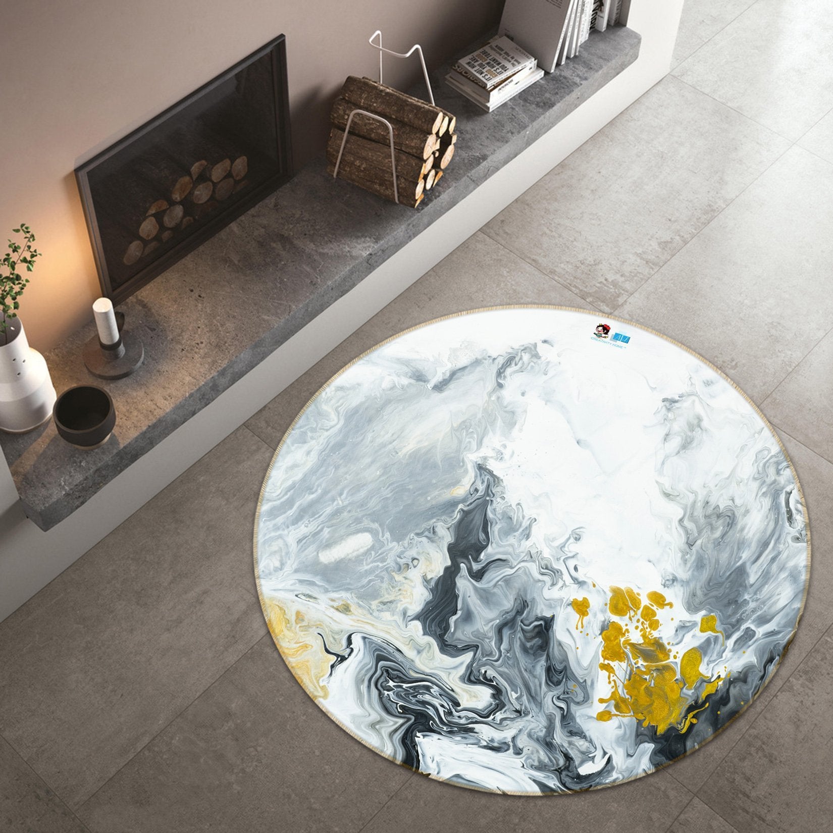 3D Wave Drifting Sand 157 Round Non Slip Rug Mat Mat AJ Creativity Home