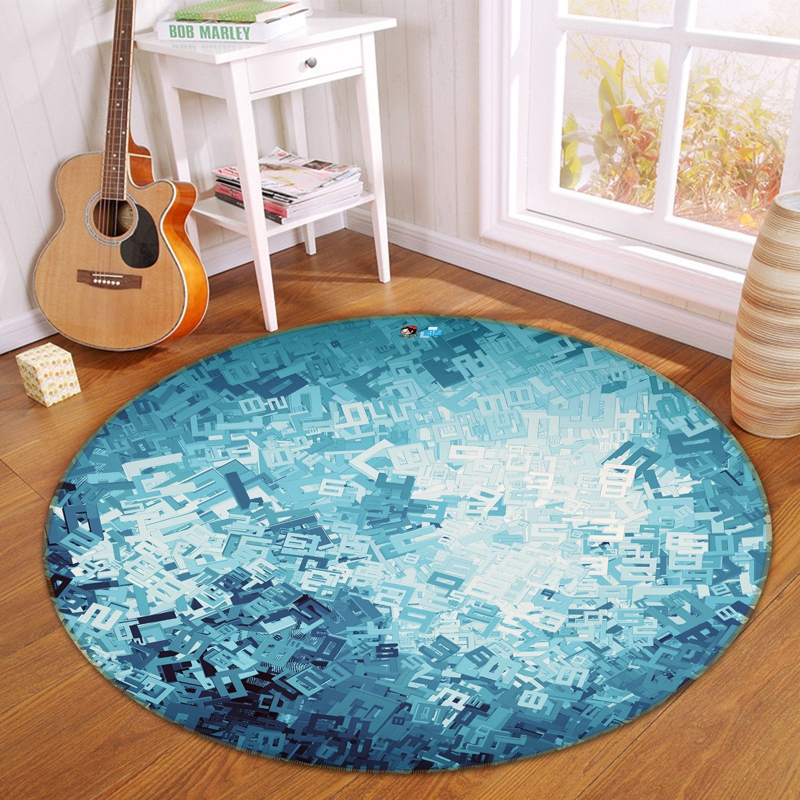 3D Digital Sheet 165 Round Non Slip Rug Mat Mat AJ Creativity Home