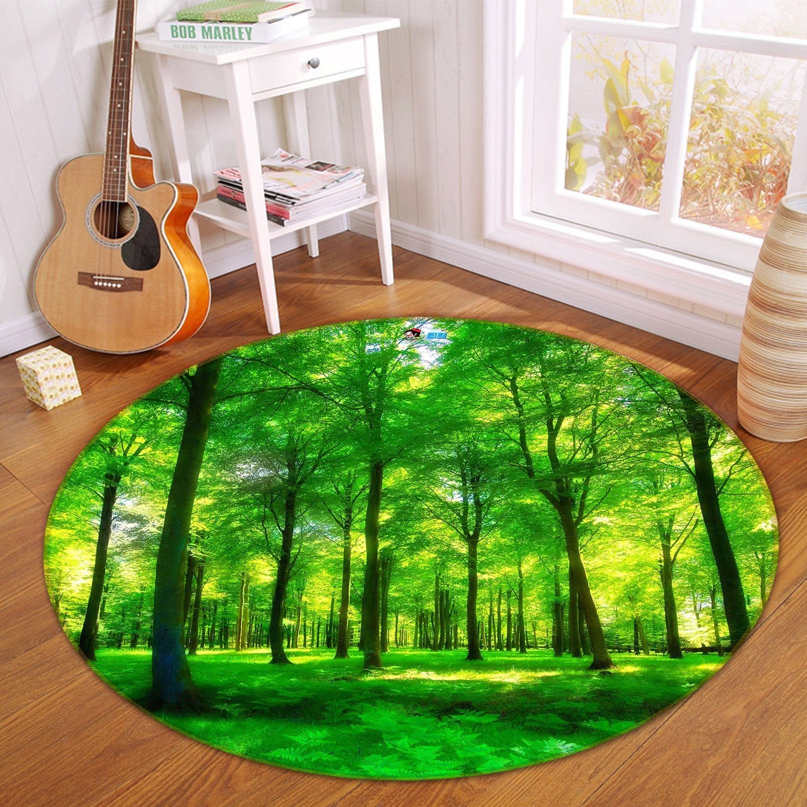 3D Grassland Forest 347 Round Non Slip Rug Mat Mat AJ Creativity Home