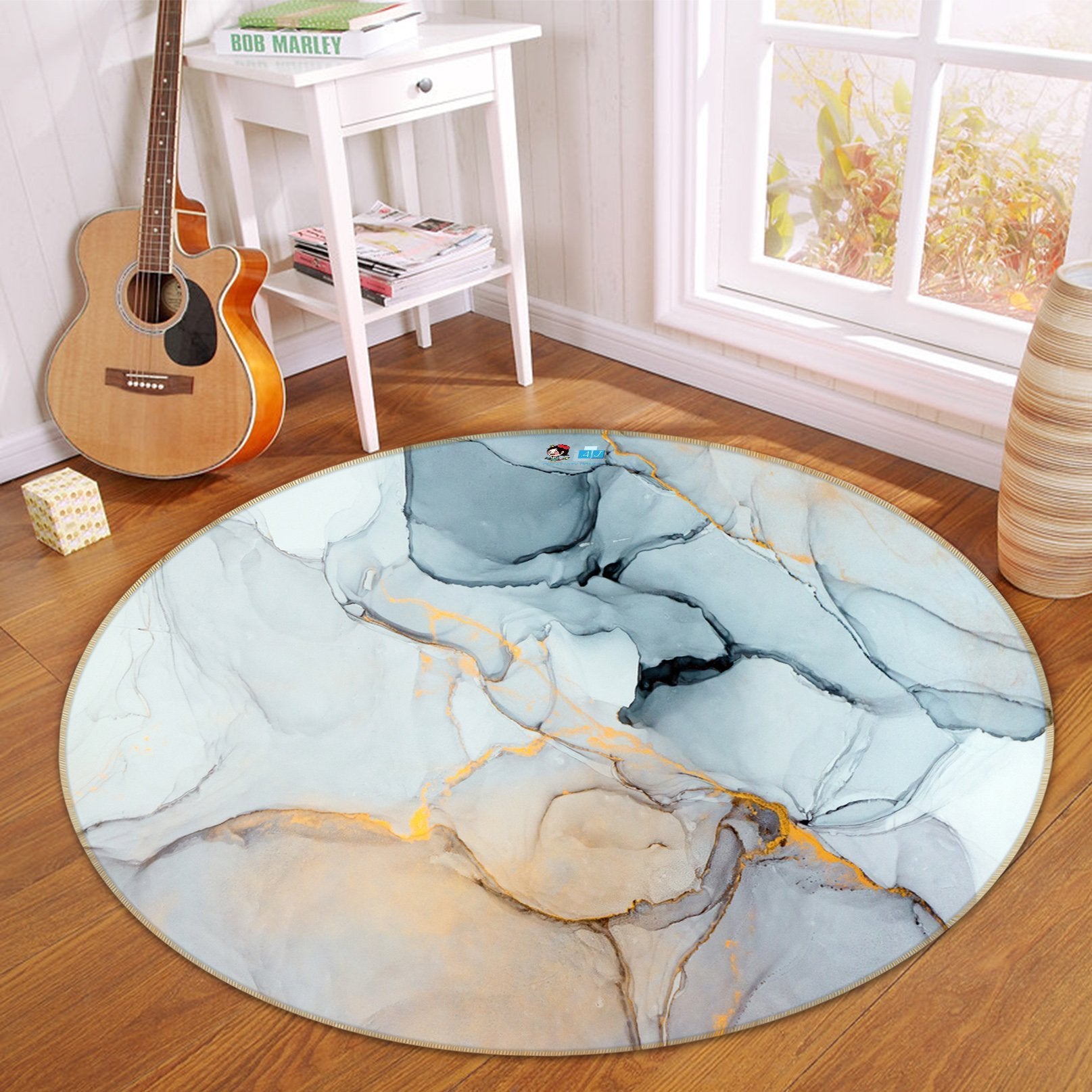 3D Irregular Light Painting 168 Round Non Slip Rug Mat Mat AJ Creativity Home
