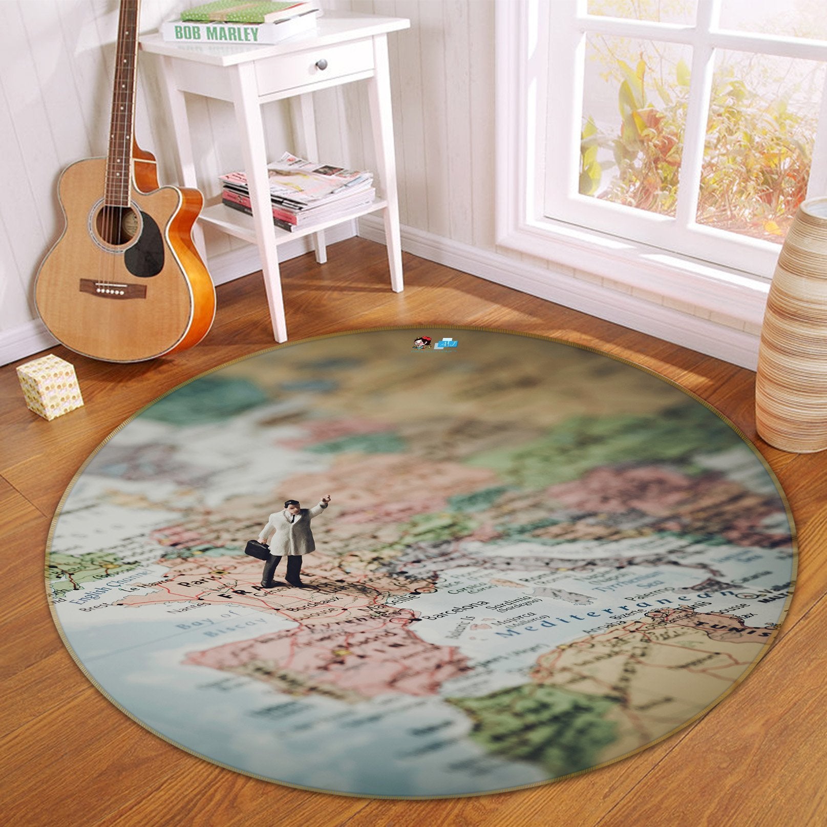 3D Map Toy 097 Round Non Slip Rug Mat Mat AJ Creativity Home