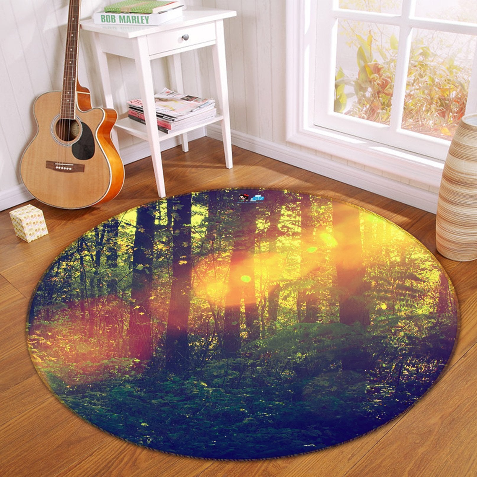 3D Halo Forest 179 Round Non Slip Rug Mat Mat AJ Creativity Home