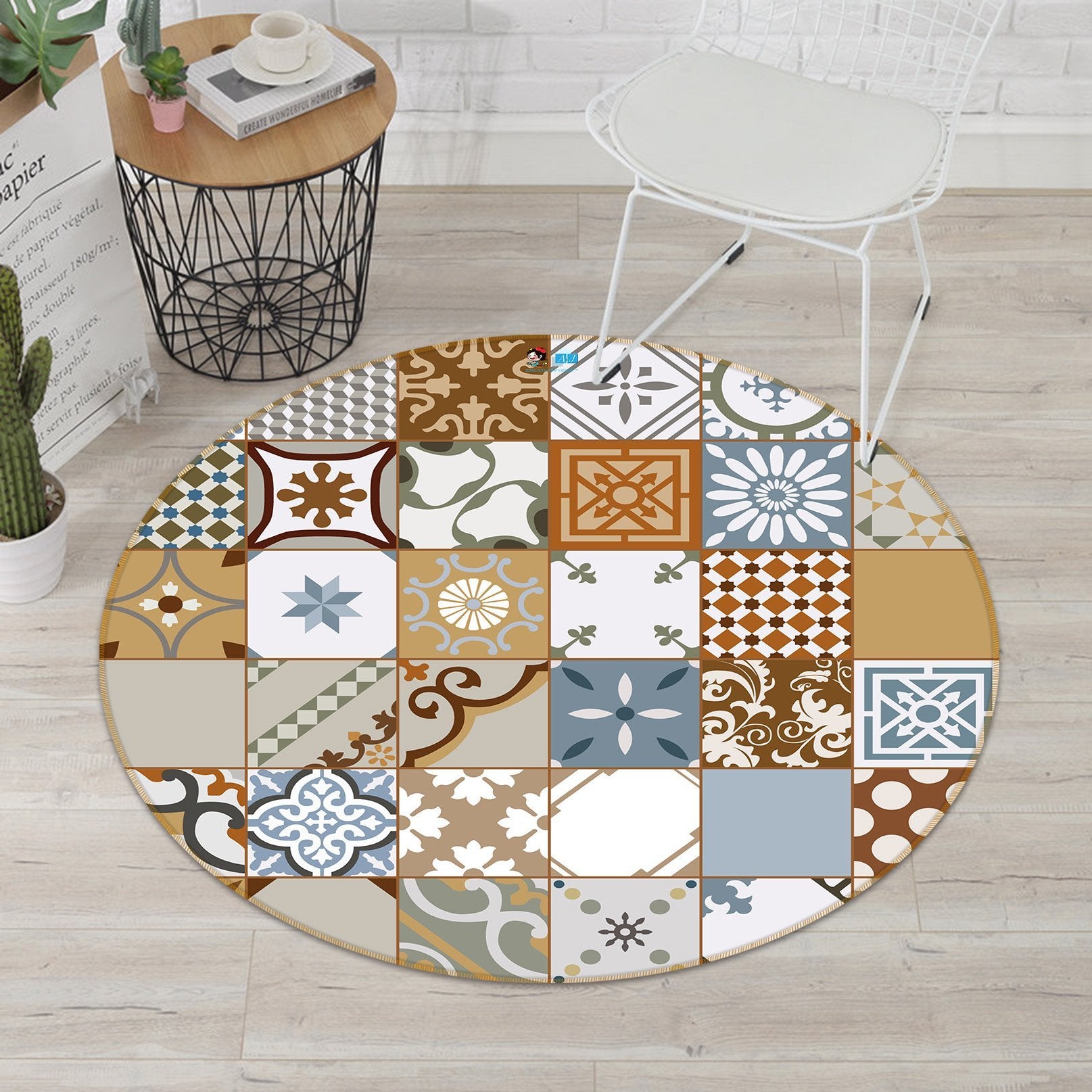 3D Different Patterns 282 Round Non Slip Rug Mat Mat AJ Creativity Home